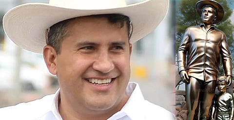 Piden llaves para fundir estatua de Carlos Manzo en Uruapan