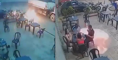 VIDEO: encendió un cigarro y casi provoca tragedia en gasolinera de Brasil