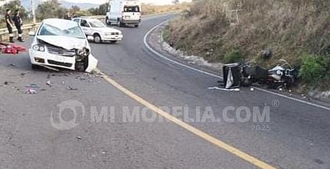 Muere motociclista en choque sobre la Zacapu-Morelia