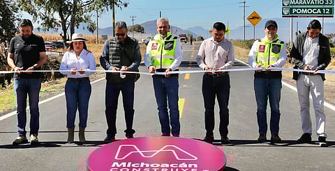 Inaugura Bedolla carretera Contepec-Pomoca en beneficio de 45 mil habitantes