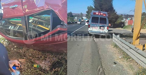 Doble accidente en la Morelia-Salamanca: un herido grave y varios daños