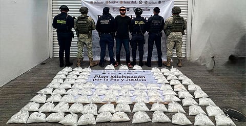 Aseguran 50 kilos de droga y detienen a un hombre en Morelia