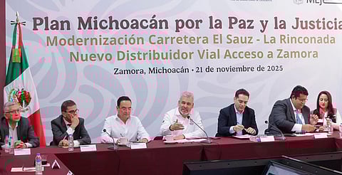 Concretan Bedolla y RCO distribuidor vial en La Rinconada, acceso a Zamora