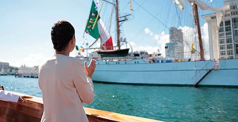 Sheinbaum llama a defender la soberanía a 200 años de la Independencia en la Mar