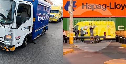 Presuntos normalistas vandalizan vehículos de empresas en Morelia