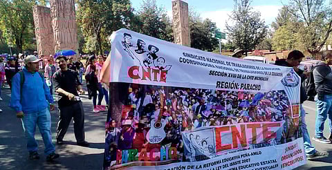 ¡Toma previsiones! CNTE anuncia marcha masiva en Morelia por su aniversario