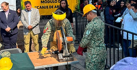 Hasta $32 mil, por canjear este tipo de armas en módulo de catedral de Morelia