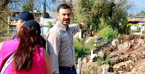 Supervisa Yankel Benítez obra hídrica en colonia Benito Juárez