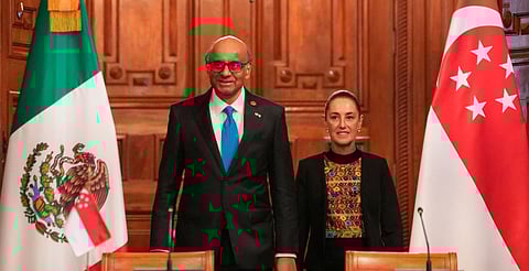 Claudia Sheinbaum y Tharman Shanmugaratnam pactan cooperación digital y logística