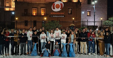 Realizan encendido navideño en Morelia con cerca de 2.4 millones de luces