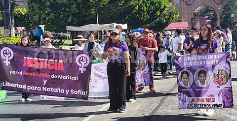 “Que la presidenta nos escuche”, familiares de Maritza marchan en Morelia