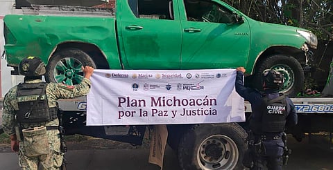 SSP destruye en Buenavista campamento ilícito y asegura 3 vehículos con reporte de robo