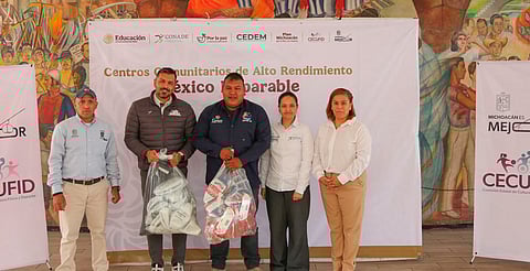 Plan Michoacán activa el deporte en 10 municipios con entrega de material: Cecufid