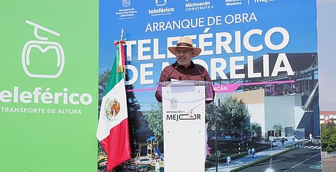 Teleférico y distribuidores, la apuesta de Bedolla para agilizar la movilidad en Morelia
