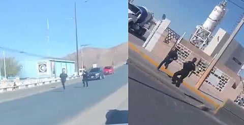 ¡Escapó esposado! Detenido huye de policía en Chihuahua y lo graban en video