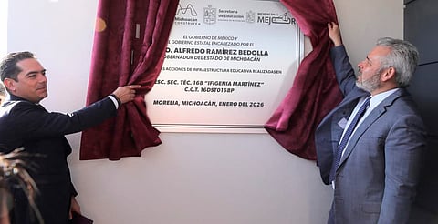 Inaugura Bedolla secundaria en Villas del Pedregal; se impulsa educación de más de 800 alumnos