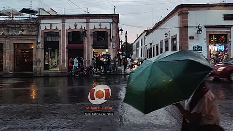 ¡No olvides el paraguas! Se esperan chubascos y tormentas esta tarde en Morelia