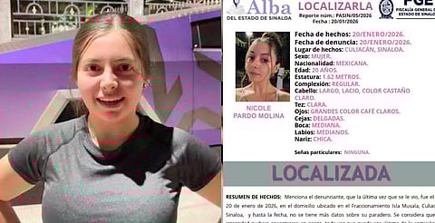 Localizan en Sinaloa a “La Nicholette”, tras días desaparecida en Culiacán