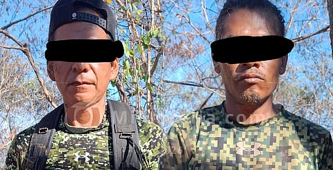 Militares frustran ataque y aseguran armas en Apatzingán; hay dos detenidos