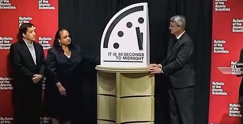 Reloj del Juicio Final marca 85 segundos para la medianoche, su punto más crítico