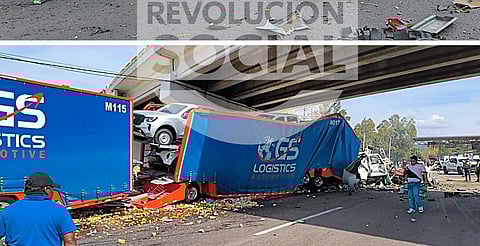 Se registra fuerte accidente en la caseta de Zinapécuaro