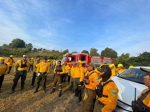 Sigue incendio forestal en Salvador Escalante, Michoacán; refuerzan combate esta mañana