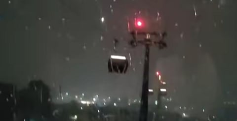 Suspenden servicio en teleférico de Uruapan por tormenta eléctrica