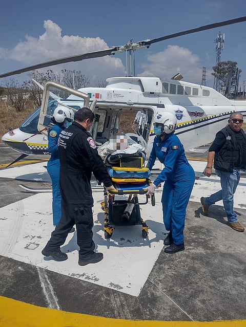 Trasladan a paciente grave de Ario a Morelia vía aérea