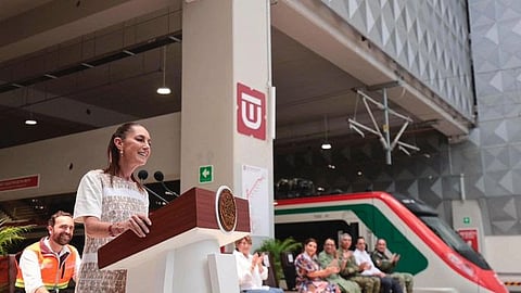 Sheinbaum inaugura tren Felipe Ángeles, Buenavista-AIFA