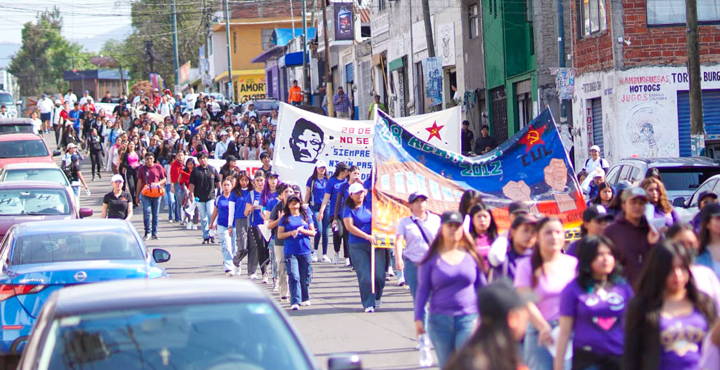 Inicia marcha de la CUL rumbo al Centro Histórico de Morelia