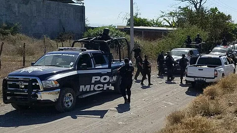 Elementos se desplegaron por zonas de Erongarícuaro y Apatzingán