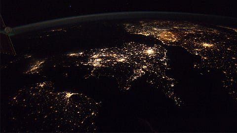 Vista de Dublín, Londres, Bruselas y París, captada el 5 de diciembre (Foto: @ astro_kimbrough)