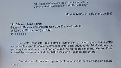 Cumple el rector Medardo Serna con la palabra empeñada a los trabajadores