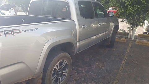 La camioneta fue puesta a disposición del Ministerio Público
