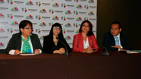 La abogada coordinadora del caso "Campo algodoneros VS Mexico" ante la CIDH ofreció un mensaje a medios en Morelia (Foto ACG)