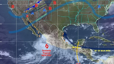 La circulación del fenómeno mantendrá la posibilidad de tormentas torrenciales en Colima, Michoacán y Guerrero