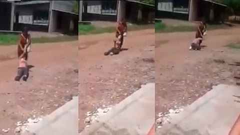 La mujer sacó y se llevó a su hija de una manera cruel