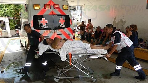 El percance ocurrió a las 12:45 horas