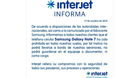 La compañía compartió la información en sus cuentas (Foto: Twitter @interjet)