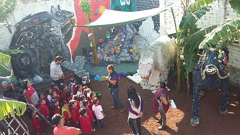 Los residuos sólidos son convertidos en arte (Foto: Ayuntamiento de Morelia)