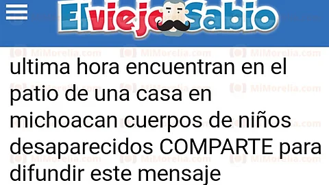 La falsa noticia se generó en un portal externo a Michoacán