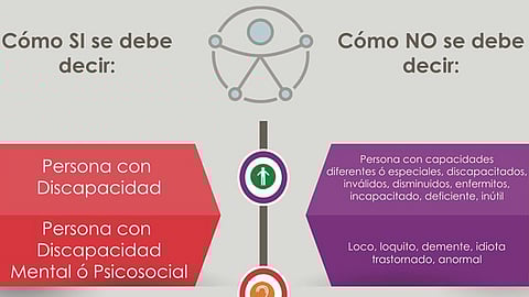 La infografía muestra los términos mejor aceptados (Foto Twitter: @inmujeres)