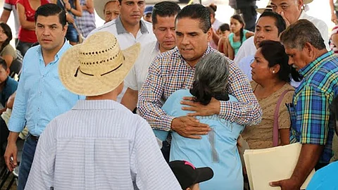 El mandatario michoacano en Cenobio Moreno (Foto: ACG) Ilustrativa