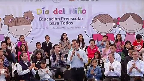 Garantiza Peña Nieto educación preescolar para toda la niñez del país