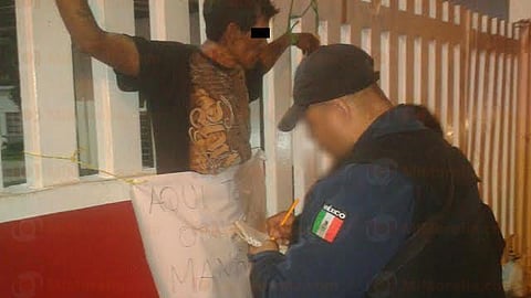 El ladrón fue capturado y llevado a la presidencia municipal (Foto: RED113)