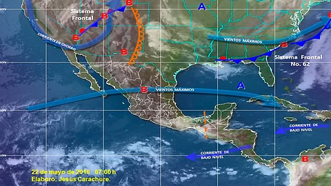 El Frente Frío número 62 se extenderá en el norte del Golfo de México, sin afectar al país. (Foto: Conagua)