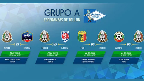 El conjunto mexicano formará parte del Grupo A, junto con Bulgaria, Francia, Malí y República Checa