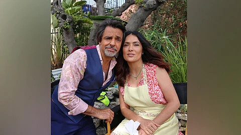 Aún se desconoce el papel que tendrá Salma en la cinta (Foto: @EugenioDerbez)