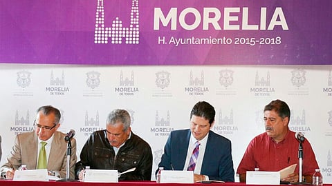 Conafor, Cofom y Ayuntamiento de Morelia firman convenio de colaboración (Foto ACG)