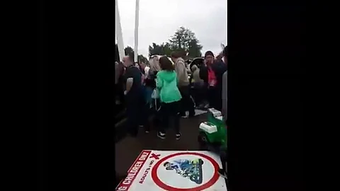 Tras el accidente, el parque fue evacuado